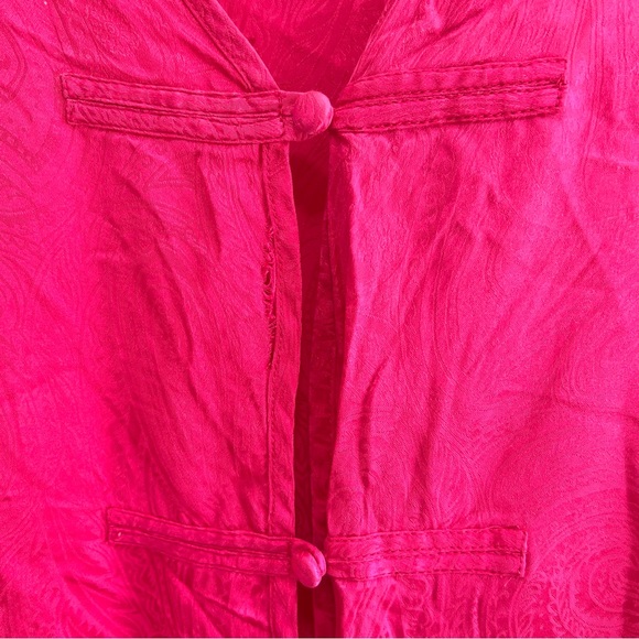 Victoria’s Secret Gold Label Vintage Silk Asian-inspired Paisley Lingerie Pink S - Picture 4 of 8